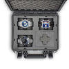 MC-CASES ® Étui à montres Étui pour jusqu'à 4 montres - Étui de voyage - Étanche - Verrouillable - Parfait pour les voyages - Extrêmement protégé